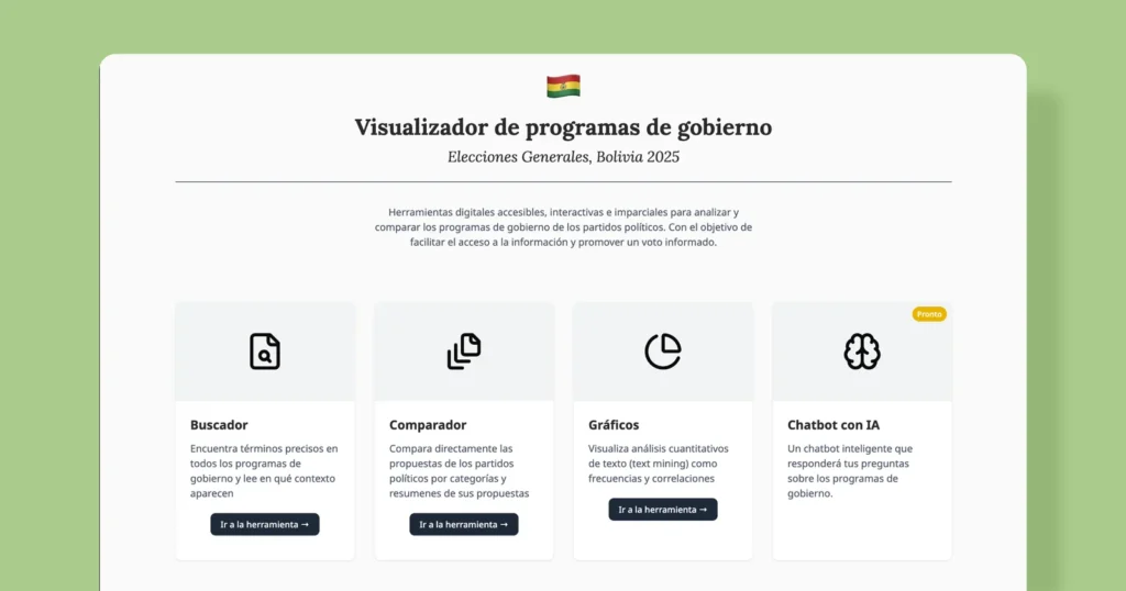 Visualizador de propuestas de programas de gobierno, 2025