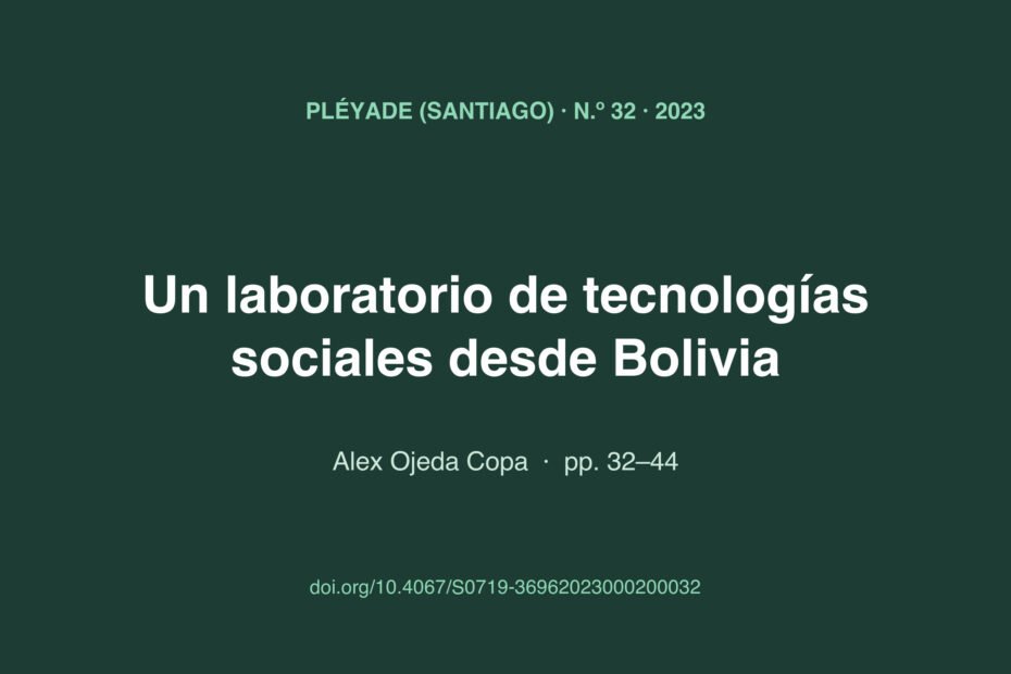 Referencia del artículo publicado en la revista Pléyade número 32