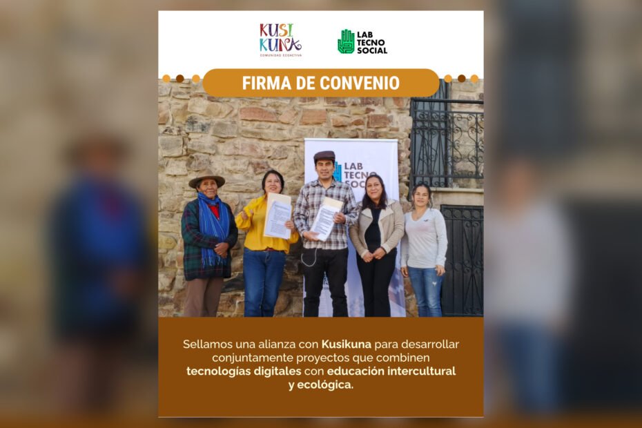 Anuncio de la alianza entre el Lab TecnoSocial y Kusikuna
