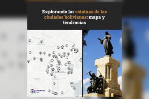 Mapa de estatuas y monumentos en ciudades de Bolivia