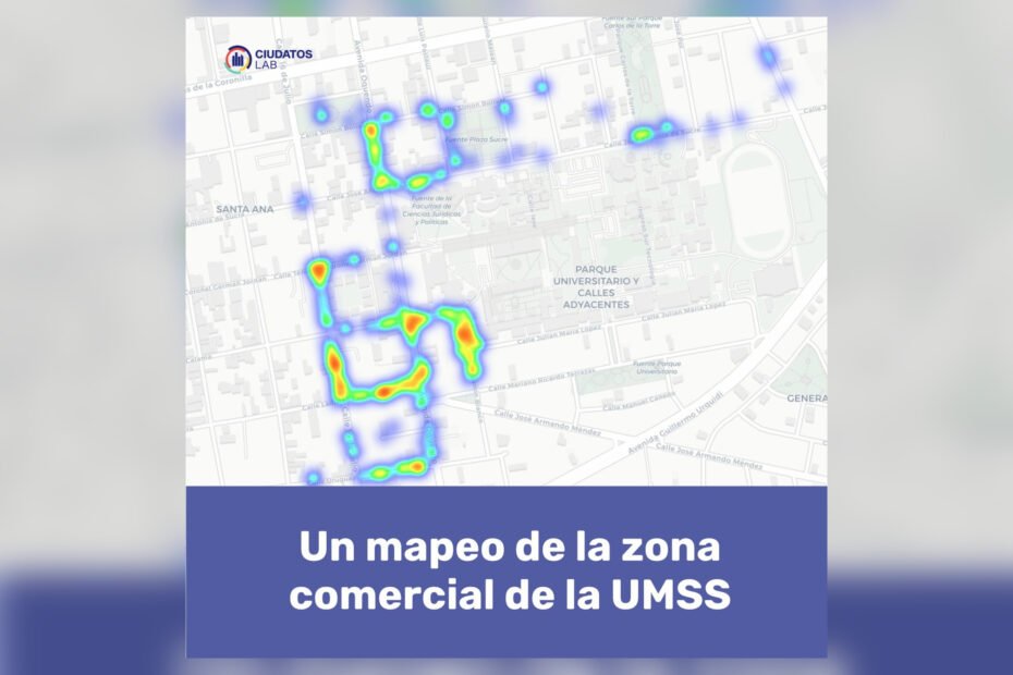 Mapa de los negocios próximos al campus central de la UMSS