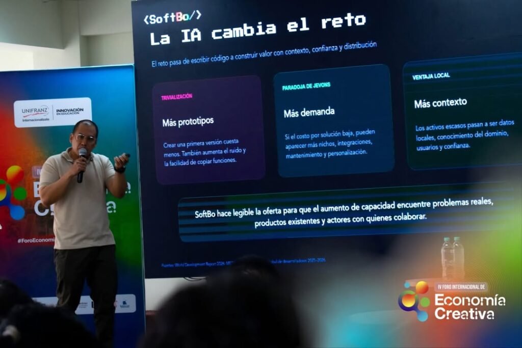 Presentación de SoftBo en el IV Foro de Economía Creativa